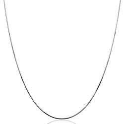 Collana catenina filo di luce mm 0,8 in argento 925 rodiato
