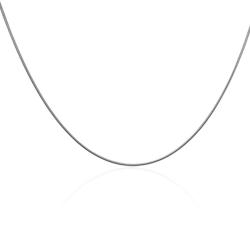 Collana coda di topo mm 0,9 in argento 925 rodiato cm 50