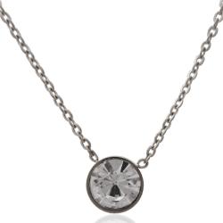 Collana rolo' cm 48-53 in acciaio anallergico lucido o ramato con punto luce da 7 mm