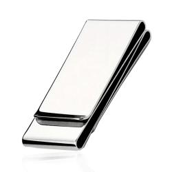 Fermasoldi doppio mm 60x26x11 in acciaio lucido da personalizzare