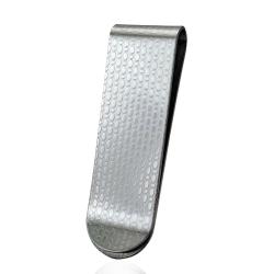 Fermasoldi pelle di serpente in acciaio lucido mm 52x16