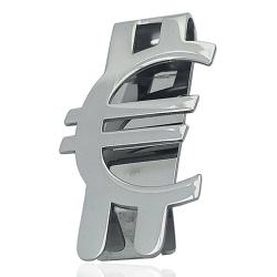Fermasoldi in acciaio da personalizzare mm 45x20 con simbolo euro 