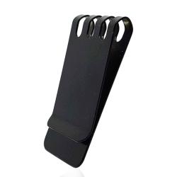 Fermasoldi in acciaio placcato rutenio mm 65x35 da personalizzare
