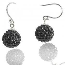 Boucles D'oreilles Pendantes En Argent 925 Avec Onyx Noir Et Fermoir Monachella - Nappina Couleur Or