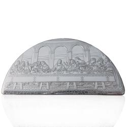 Pannello sacro cm 40x22 da muro da tavolo Ultima cena in argento 925