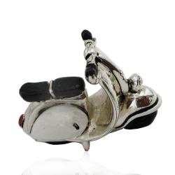 Modellino vespa cm 5x3 in argento galvanico smaltato a fuoco